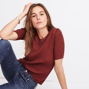 Madewell Evening Sparkle Ribbed Sweater
